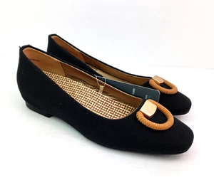 Baretraps Posture+  Perrie Womens Sz 5.5 Black Slip On Formal Ballet Flats Shoes - Picture 1 of 16