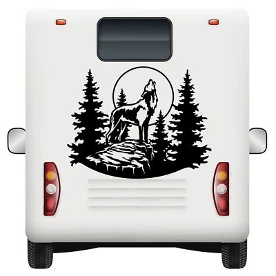 Car Stickers Wildlife Wolf Decal Vinyl  Camper Van Window Bumper Motorhome - Image 1 of 4