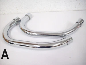 NEU 2 x Krümmer links + rechts, Auspuff / 2 x Exhaust Pipe Honda CB 250 400 N, T - Bild 1 von 6