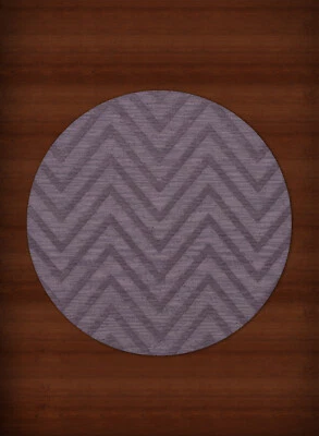 Purple Transitional Hand Hooked Stripes Chevrons Zig Zags Area Rug Striped DV4 - Image 1 of 2
