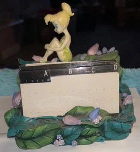 Disney TINKER BELL Vintage Address Card Holder Desk Accessory Peter Pan Fairy - Picture 1 of 6