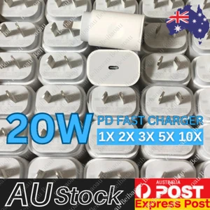Lot Type-C Fast Wall Charger 20W Power Adapter AU Plug For iPhone 14 13 12 11 XR - Picture 1 of 11