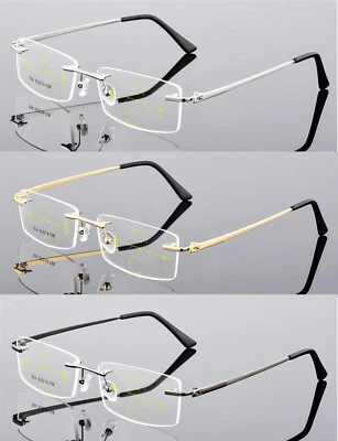 Multifocal Progressive Photochromic Rimless Reading Glass Up 0 25~ +300