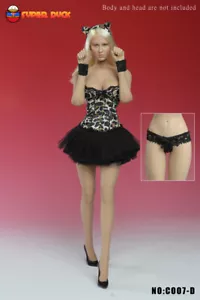 Abito corsetto basco 1:6 Super Anatra Donna 12" Figura Sexy in Leopardo C007D - Foto 1 di 15