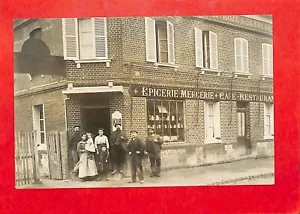 BOIS-GUILLAUME (76) CARTE POSTALE PHOTO / CAFE DE LA MAIRIE ROUTE DE NEUCHATEL - Bild 1 von 2