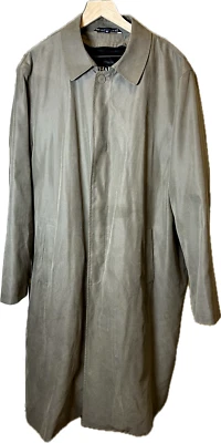 Ralph Lauren Chaps Trench Coat Mens 46L Microfiber Wool Removable Lining Vintage - Image 1 of 4
