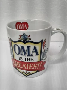 Oma Is The Greatest ,German Novelty Coat Of Arms Grandma Mug NEW - Picture 1 of 3