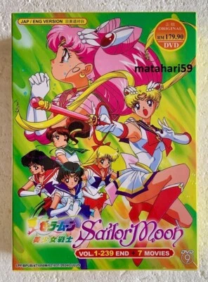 Sailormoon Sea1-5+Crystal+Eternal+Cosmos+Movie Anime DVD English Dub Sailor Moon - Image 1 of 4