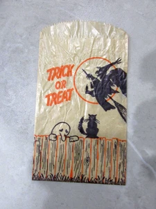 Vintage Halloween Trick Or Treat Handout Bag Glassine - Picture 1 of 3