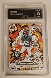 Travis Hunter 2025 Donruss Football Bomb Squad RC #BS-THR GMA Graded GEM Mint 10 - Bild 1 von 2