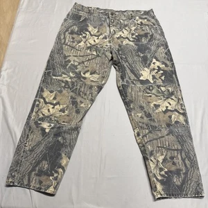 Y2K 90s Vintage Wrangler Mossy Oak Break Up Camo Double Knee Pants 40x30 - Picture 1 of 16
