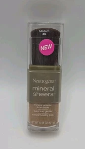 Neutrogena Mineral Sheers Mineral Powder Foundation Medium 45 NOS - Picture 1 of 6