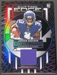 Camiseta Jordan Addison 2023 Panini Obsidian Cutting Edge Rookie (74/75) Vikings - Imagen 1 de 2