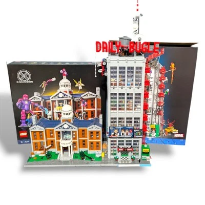 Lego Daily Bugle 76178 Used/Built & X-mansion 76294 No Minifigures In Box - Image 1 of 4