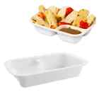 N210b Standard Compostable Premium Bagasse 2 Compartment Food Trays 12oz x 50