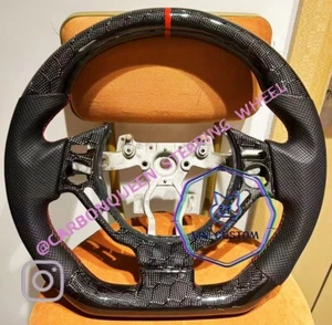 HONEYCOMB CARBON FIBER Steering Wheel FOR NISSAN GTR R35 /BLACK LEATHER - Picture 1 of 5