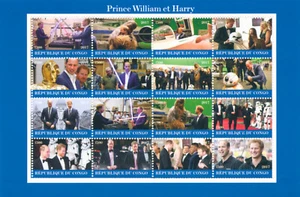 Estampillas de Star Wars 2017 CTO Prince William & Harry Stormtroopers Royalty 16v M/S - Imagen 1 de 1