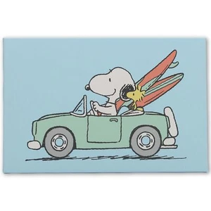 Peanuts Snoopy und Surfbretter im Auto Galerie gewickelte Leinwand Wanddekoration - Spaß... - Bild 1 von 5