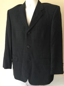 Ted Baker Endurance Dark Charcoal Gray Wool 3 Button Sport Coat Blazer 42 Reg - Picture 1 of 8