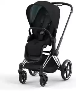CYBEX E-Priam 2 Smart Stroller In Chrome Black - Frame Black Seat NEW IN BOX - Picture 1 of 1