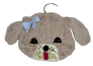 Vintage Master Industries Plush Dog Zip Bag Pouch Childs MCM Puppy Purse - Picture 1 of 24