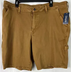 Buffalo David Bitton Men's Shorts Dean Size 40 Dark Relaxed Straight Tan F16 - Picture 1 of 14