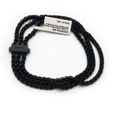 DAVID YURMAN New Men's 13.5mm 3 Row Black Titanium Bracelet Size Medium - Image 1 of 4