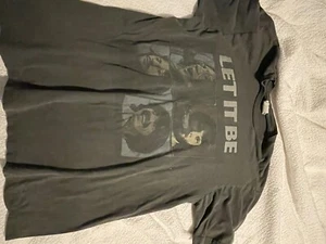 Unisex Beatles T-SHIRT GREY 4 Panel ,Let It Be,Green Apple tag, Size LG - Picture 1 of 2