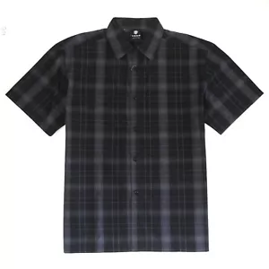Camisa de trabajo tejida a cuadros manga corta Yago GI1 negra para hombre - Imagen 1 de 3