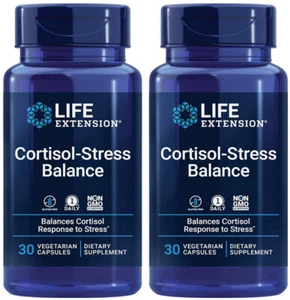 CORTISOL STRESS BALANCE MAGNOLIA BARK GREEN TEA LYCHEE 60 Caps LIFE EXTENSION - Picture 1 of 11