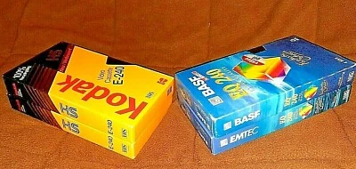2x KODAK HS E-240 + 2x BASF Videokassetten (unbeschrieben!) aus Sammlung - Bild 1 von 4