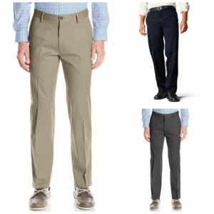 Dockers Men Standard Fit Signature Flat Front Khaki Pant Khaki Size W 42 L 30 - Picture 1 of 1