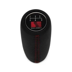 POMO CAMBIO FORD MUSTANG SALEEN 1979-2004 5 VELOCIDADES PESADO COSTURA ROJA CUERO AUTÉNTICO - Imagen 1 de 6