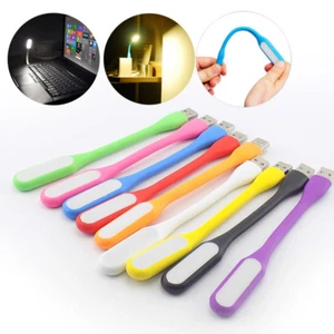 LED USB Night Light Lamp PC Laptop Reading Flexible Power Bank Mini Bright - Picture 1 of 10