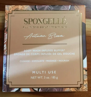 Spongelle AUTUMN BLOOM Infused Bath Shower Body Sponge Buffer 3oz New