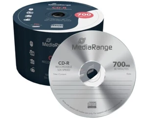 100 CD-R Rohlinge ( 2x 50er shrink ) 700 MB 80 min. 52x Mediarange MR207 - Bild 1 von 1