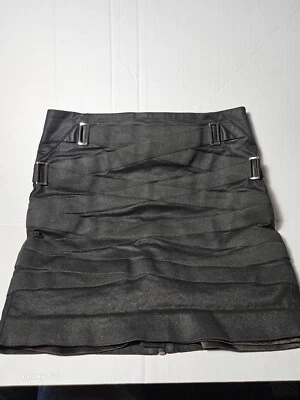 Falda Rock Republic Talla 6 Negra Mini Espalda Cierre Cremallera Dividida Gótico/Punk Rock Foto 1 de 4