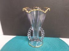 Candlewick Crimped 400/87C Handled Bubbles Vase 8" Tall by Imperial Glass