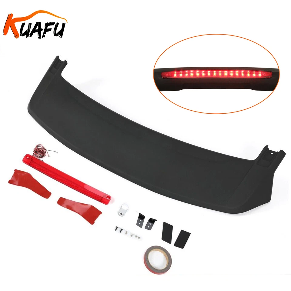 KUAFU For 2007-2011 Honda CRV CR-V ABS Roof Top Spoiler With LED Brake Light - Image 1 of 4