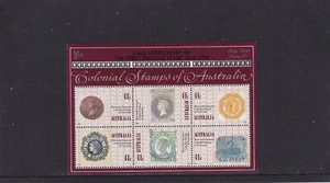 AUSTRALIA 1990 150th Anniv. Penny Black m/sht overprinted Stamp World London 90 - Picture 1 of 1