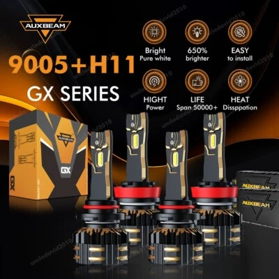 For Chevy Silverado 1500 2500HD 2007-2020 Combo LED Headlight HIGH/LOW Bulbs Kit - Image 1 of 4