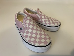 pink checkered vans size 3