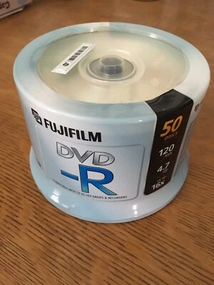 Fujifilm 50 Pack DVD-R 4.7 GB 16x Speed 120 Minutes Sealed Spindle - Image 1 of 3