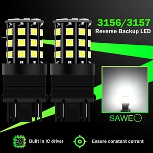 2 SAWE 3156 3157 33smd LED Reverse Backup Light Bulb Super Bright White For Ford - Foto 1 di 7