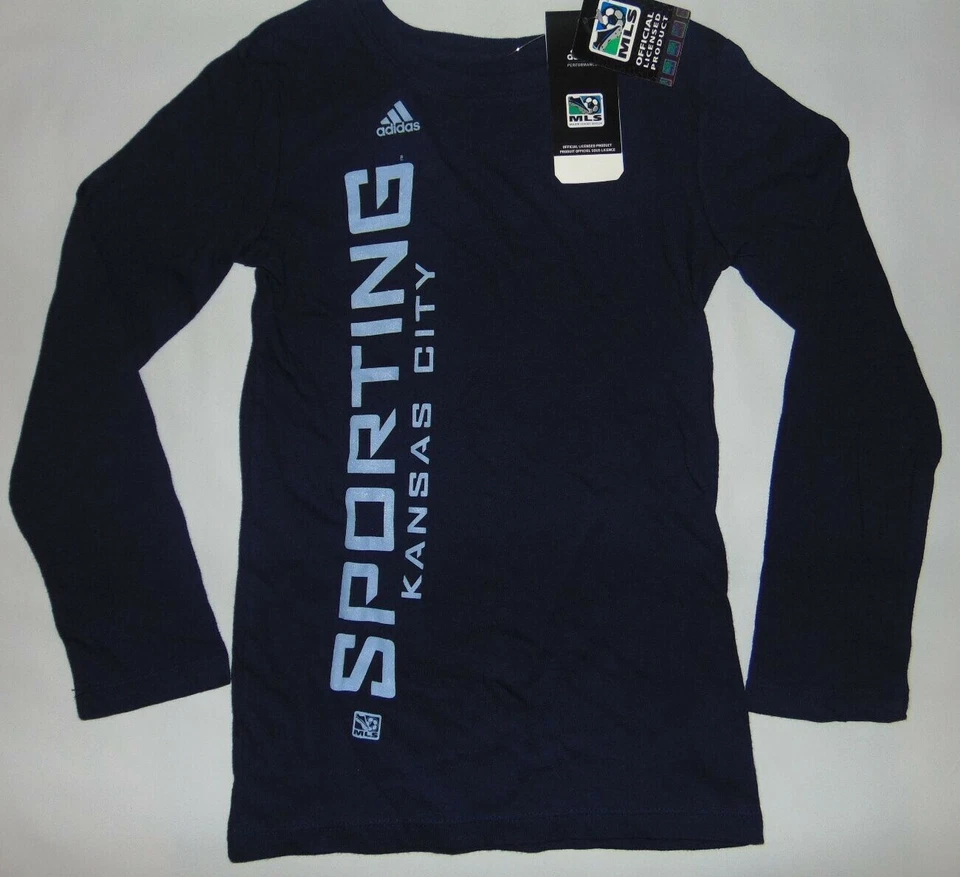 Kansas City Sporting Soccer Club Niños Niñas Camisa Manga Larga Talla Pequeña MLS NUEVO Foto 1 de 1