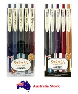 5 x Zebra Sarasa Push Clip Gel Pen - 0.5mm - Vintage Color Set 1 / Set 2 - Picture 1 of 12