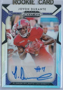 2019 Prizm Draft Picks Football Jovon Durante Florida Atlantic Autographed RC - Picture 1 of 2