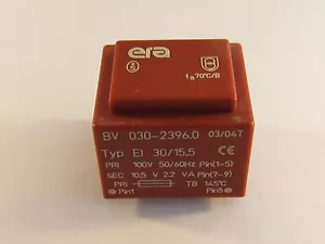 4 Stück Hahn BV030-2396.0 Printtrafo Prim.100V - Sec.10,5V 2,2VA -AE29/5606 4pcs - Picture 1 of 4