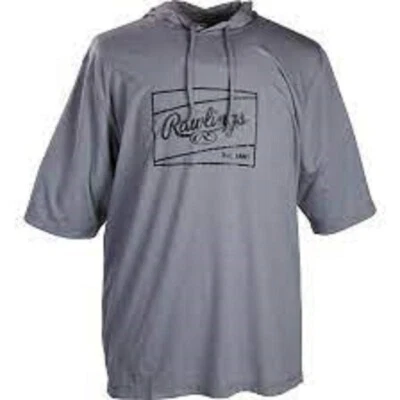 NWT Rawlings Short Sleeve Men's Lightweight Hoodie Grey Size Large - Image 1 of 4