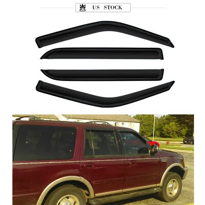 Fits 97-17 Ford Expedition 98-17 Lincoln Navigator Window Visors Rain Sun Guard - Image 1 of 4